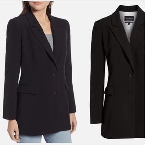 Something Navy Black Suit, Blazer and Pleated Pants